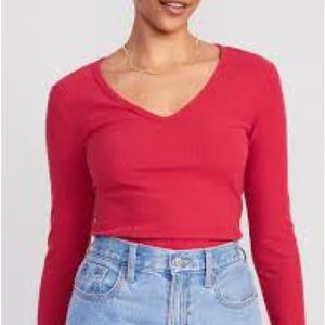 NEW ribbed plush vneck